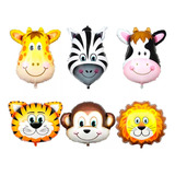 Balão Bexiga Metalizado Safari Animais 18 Unidades 30 40