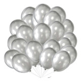Balão Bexiga Metalizado   Várias Cores   N 9 C  25 Unidades
