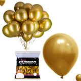 Balão Bexiga Redondo Cromado 9 Art latex Profissional C 25