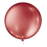 Balão Bexiga São Roque N 5 Metalizada Metallic C 25 Cor Vermelho