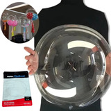 Balão Bubble Bolha 18 Pol 45cm Transparente 10 Un Cromus