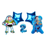 Balão De Festa Decoração Toy Story Buz E Wood Numero 2 Azul