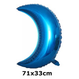 Balão Lua Azul Metalizado Grande 71