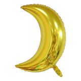 Balão Metalizado 1 Lua Grande Dourada De 71cm  