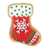 Balão Metalizado Biscoito Meia Papai Noel Grabo 68 Cm