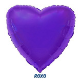 Balão Metalizado Coração 50cm 20 Polegadas Flexmetal Cor Roxo