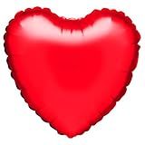 Balão Metalizado Coração Vermelho Decoração 45cm Para Decoração De Festas Aniversário E Eventos Un