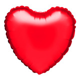 Balão Metalizado Coração Vermelho Decoração 45cm