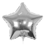 Balão Metalizado Estrela Prata 45 45cm Kit 25