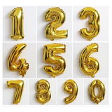 Balão Metalizado Para 27 Anos - Número 2 E 7 Tamanho: 40cm
