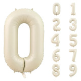 Balao Numero Bege Champagne Metalizado 70cm