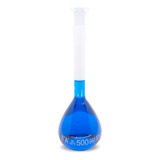 Balão Volumetrico 500 Ml Vidro Tampa Poli