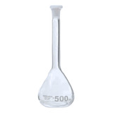 Balão Volumétrico Vidro 500ml C Rolha Polietileno Classe A