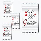 Balas Personalizadas Para Eventos- 8 Sabores Sortidos- 100 Unidades- Embalagem Gratidão