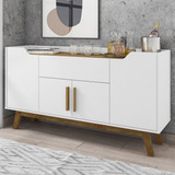 Balcão Aparador Buffet 4 Portas 1 Gaveta Future Branco cinam Cor Branco