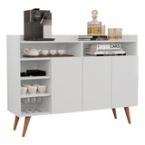 Balcão aparador Buffet Celta Retro 3 Portas Varias Cores