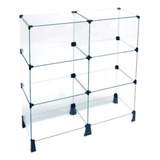 Balcão Atendimento 6 Casulos Vidro Modulado Organizar 30x40