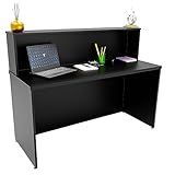 Balcão Atendimento Recepção Consultório 1400x600 Netmobil Preto