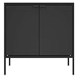 Balcão Baixo Multiúso Itatiaia Smart - 2 Portas - Preto Matte