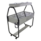 Balcão Buffet Self Serv Térmico Duplo 6 Cubas Quentes Ekenox