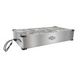 Balcão Buffet Térmico De Mesa Self Service Inox 6 Cubas 6lts