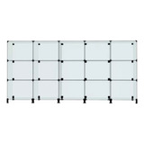 Balcão De Atendimento Modulado De Vidro 15 Nichos 30x30