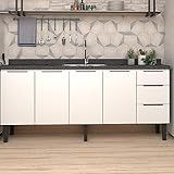 Balcão De Cozinha 4 Portas 3 Gavetas 192cm Júpiter Cozimax Branco