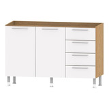 Balcão De Cozinha Ditália Aspen 2 Pt 4 Gvts Cv br Cd 104 Br Cor Rivieira branco
