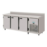 Balcão De Encosto Refrigerado Inox Escovado 2 Mts Kofisa