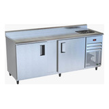 Balcão De Serviço Refrigerado Inox 2m 2 Portas Venâncio 2 M 554l 220v Vbsr20220v