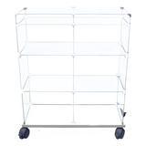 Balcão De Vidro Vitrine Modulado Caixa Mdf 1 00 X 1 10 X 30
