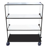 Balcão De Vidro Vitrine Modulado Caixa Mdf 80 X 1 00 X 0 30