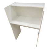 Balcão Em Mdf Branco Reto Atendimento Recepção Caixa Vallet