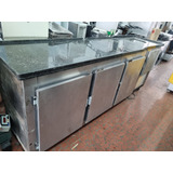 Balcão Encosto Refrigerado 2 70mtrs Com 3 Portas E Pia