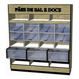 Balcão Expositor Vasca Conjugada Para Pães De Sal E Doce