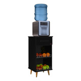 Balcão Fruteira P Suporte Bebedor De Água Gaveta Cor Preto