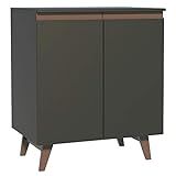 Balcão Madesa Reims 70 Cm 2 Portas Preto