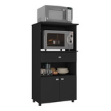 Balcão Multimóveis Multiuso Forno E Microondas Ref 4060g Cor Preto