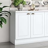 Balcão Para Cozinha 2 Portas 80cm Com Tampo Emily Espresso Móveis Branco Calcare