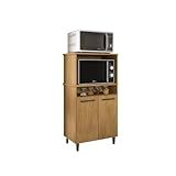 Balcão Para Forno E Micro Ondas Com 2 Portas Em MDP 12mm Freijó 