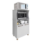 Balcão Para Forno micro ondas Lucca Cor Branco
