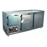 Balcão Refrigerado Encosto 2 00mt Aço Inox Refrigel