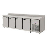 Balcão Refrigerado Encosto 4 Portas 2 5 Mt Total Inox Kofisa