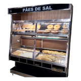 Balcão Vasca Para Pães De Sal Caixote Com Porta Retratil