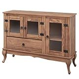 Balcão Vitrine 3 Portas 1 Gaveta Marrom Antique