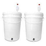 Balde 22l Fermentador Airlock Torneira 02 Un