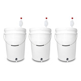 Balde 22l Fermentador Airlock Torneira 03un