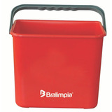 Balde 4l Com Alça Vermelho Ba04vm Bralimpia Higiene