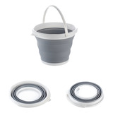 Balde 5 Litros Dobrável Retrátil Silicone Prático Limpeza