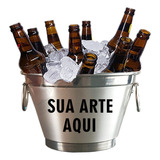 Balde Aluminio Personalizado Cerveja 9 Litros Sua Logo 10un